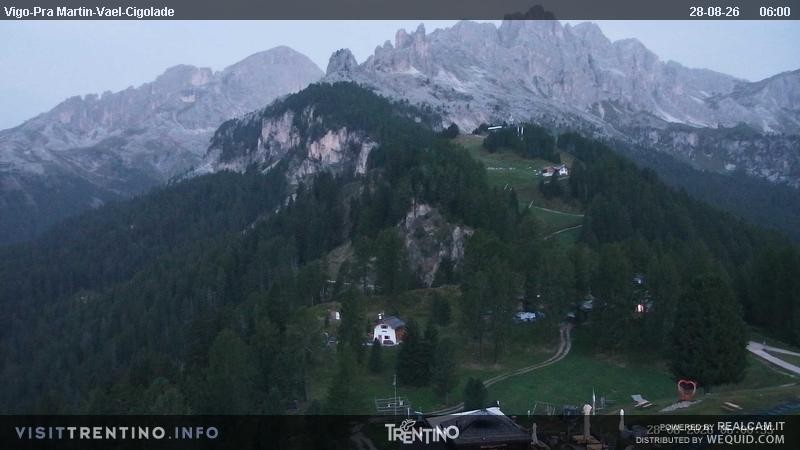 Archiv Foto Webcam Bergstation des Sesselliftes Pian Pecei-Pra Martin
