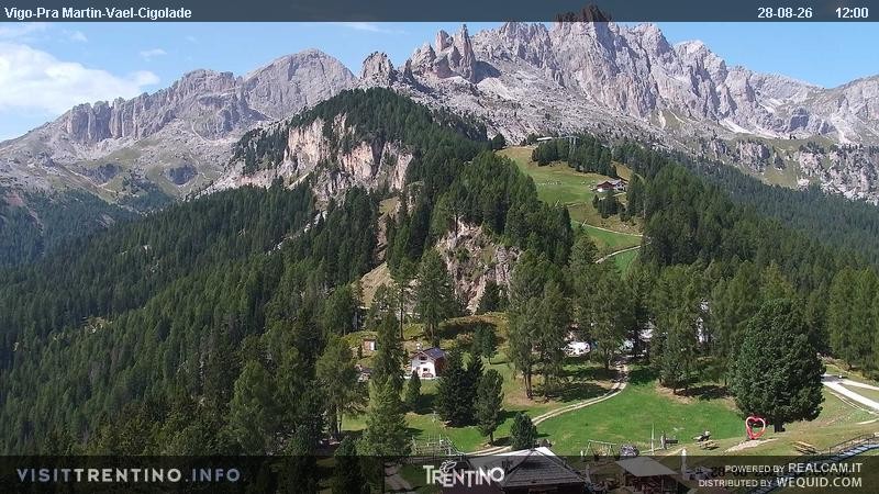 Archiv Foto Webcam Bergstation des Sesselliftes Pian Pecei-Pra Martin