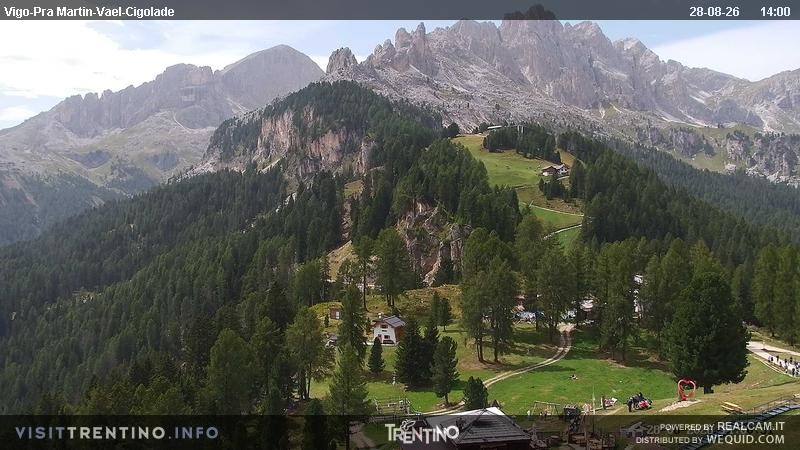 Archiv Foto Webcam Bergstation des Sesselliftes Pian Pecei-Pra Martin