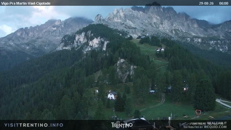 Archiv Foto Webcam Bergstation des Sesselliftes Pian Pecei-Pra Martin