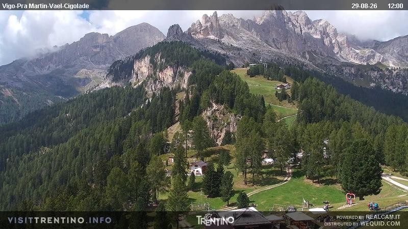 Archiv Foto Webcam Bergstation des Sesselliftes Pian Pecei-Pra Martin