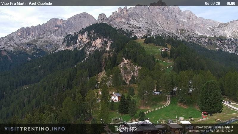 Archiv Foto Webcam Bergstation des Sesselliftes Pian Pecei-Pra Martin