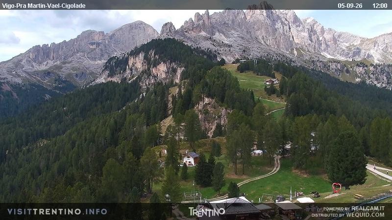 Archiv Foto Webcam Bergstation des Sesselliftes Pian Pecei-Pra Martin