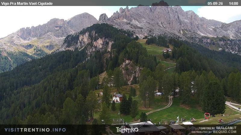 Archiv Foto Webcam Bergstation des Sesselliftes Pian Pecei-Pra Martin