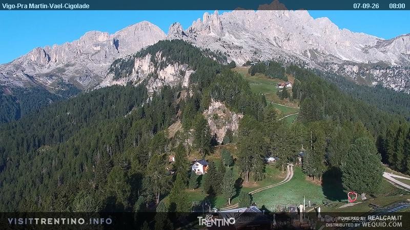 Archived image Webcam Top station of the Pian Pecei-Pra Martin chair lift