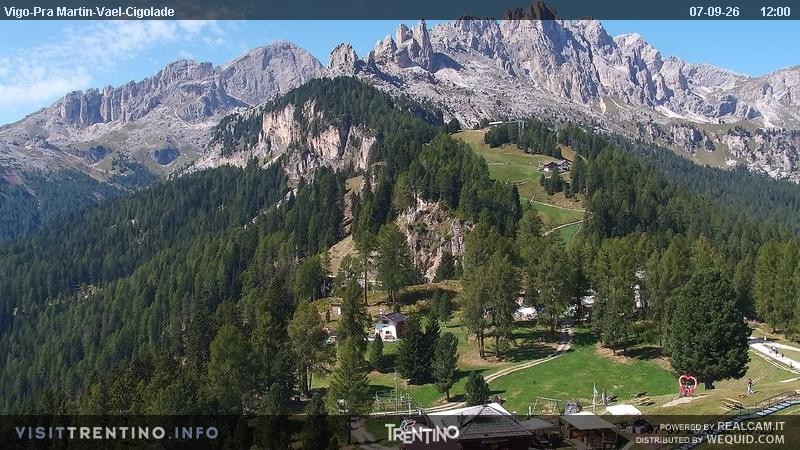 Archived image Webcam Top station of the Pian Pecei-Pra Martin chair lift
