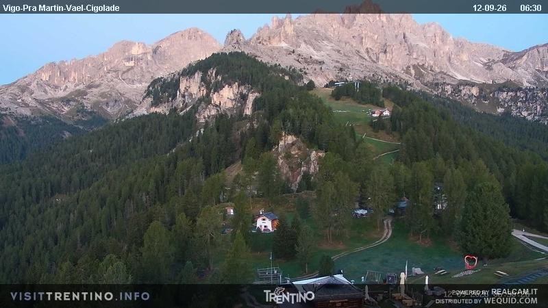 Archived image Webcam Top station of the Pian Pecei-Pra Martin chair lift