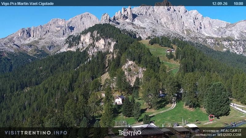 Archived image Webcam Top station of the Pian Pecei-Pra Martin chair lift