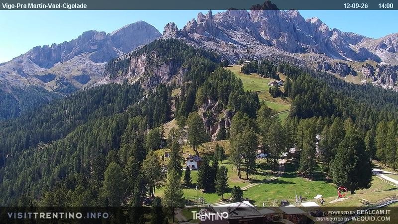 Archived image Webcam Top station of the Pian Pecei-Pra Martin chair lift