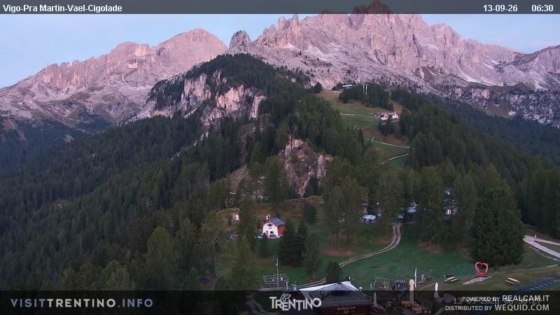 Archiv Foto Webcam Bergstation des Sesselliftes Pian Pecei-Pra Martin