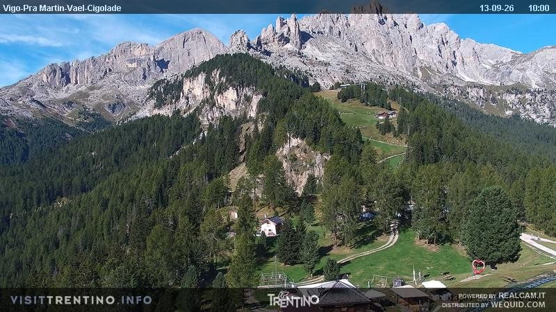 Archiv Foto Webcam Bergstation des Sesselliftes Pian Pecei-Pra Martin
