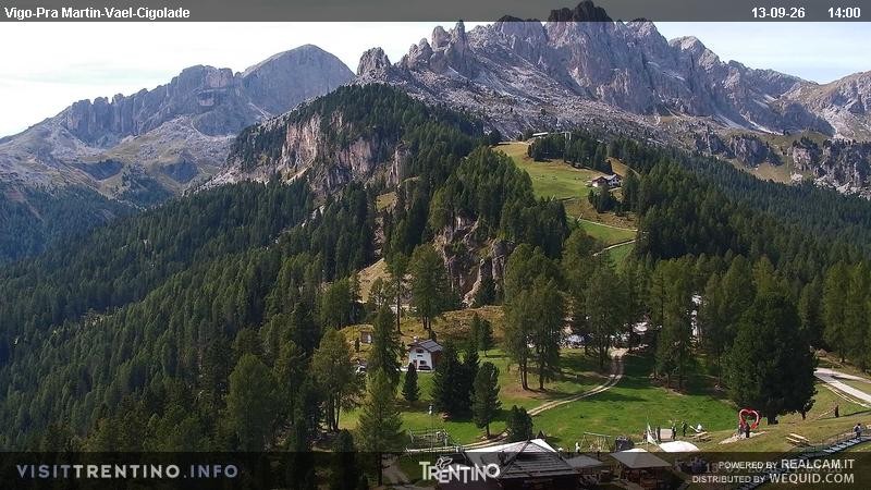 Archiv Foto Webcam Bergstation des Sesselliftes Pian Pecei-Pra Martin