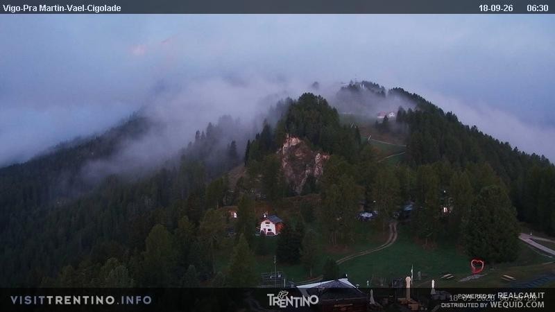 Archived image Webcam Top station of the Pian Pecei-Pra Martin chair lift
