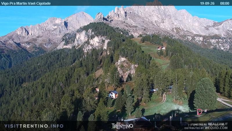 Archiv Foto Webcam Bergstation des Sesselliftes Pian Pecei-Pra Martin