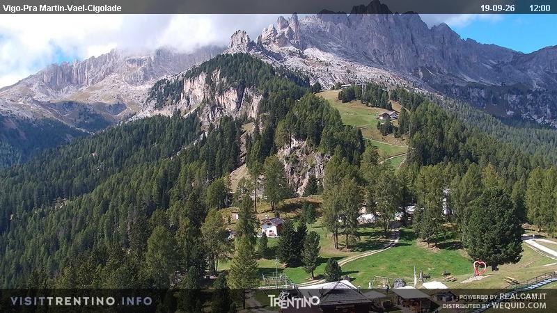 Archiv Foto Webcam Bergstation des Sesselliftes Pian Pecei-Pra Martin