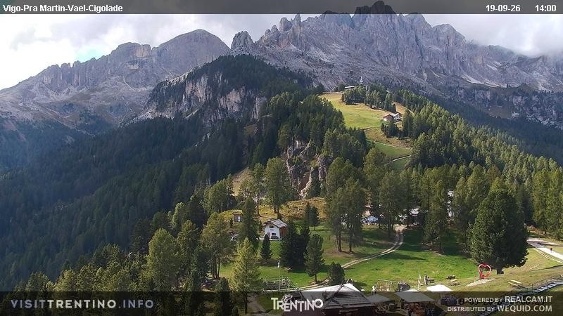 Archiv Foto Webcam Bergstation des Sesselliftes Pian Pecei-Pra Martin