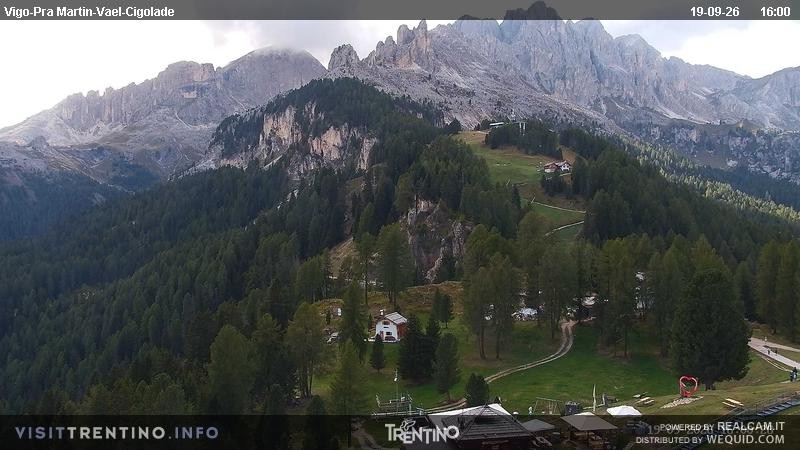 Archiv Foto Webcam Bergstation des Sesselliftes Pian Pecei-Pra Martin