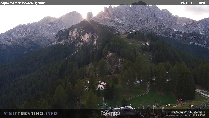 Archived image Webcam Top station of the Pian Pecei-Pra Martin chair lift