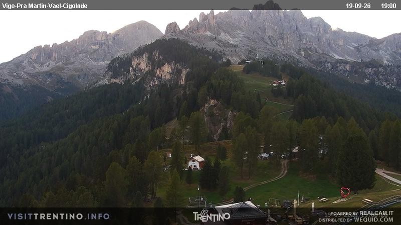 Archived image Webcam Top station of the Pian Pecei-Pra Martin chair lift
