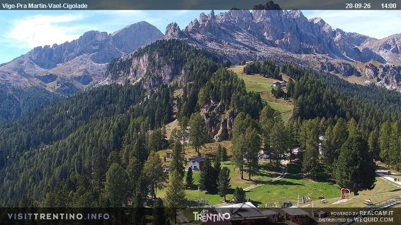 Archiv Foto Webcam Bergstation des Sesselliftes Pian Pecei-Pra Martin