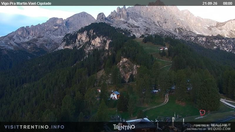 Archived image Webcam Top station of the Pian Pecei-Pra Martin chair lift