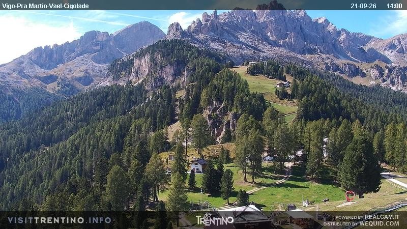 Archived image Webcam Top station of the Pian Pecei-Pra Martin chair lift