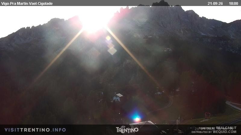 Archived image Webcam Top station of the Pian Pecei-Pra Martin chair lift