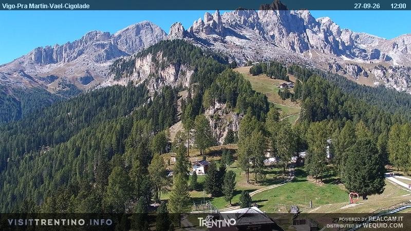 Archiv Foto Webcam Bergstation des Sesselliftes Pian Pecei-Pra Martin