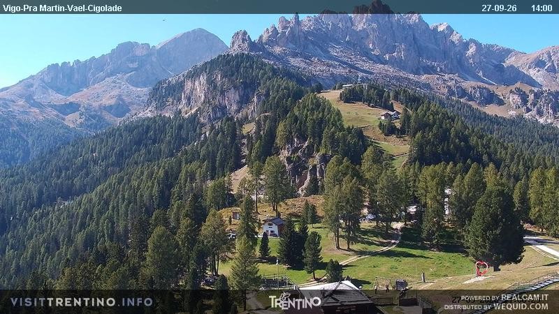Archiv Foto Webcam Bergstation des Sesselliftes Pian Pecei-Pra Martin