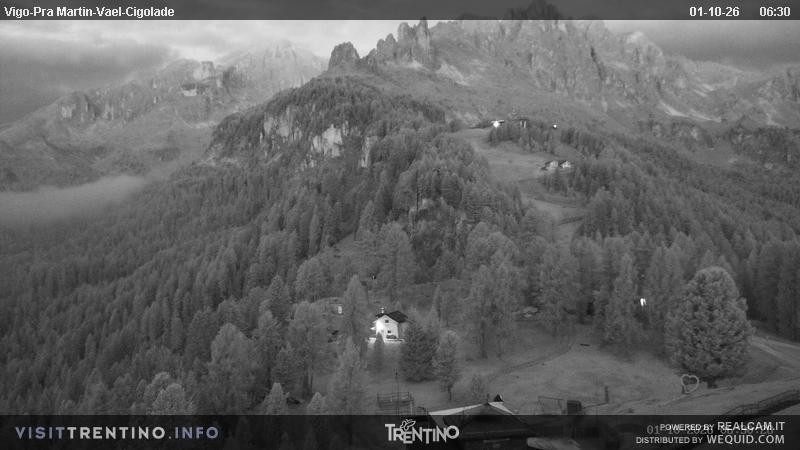 Archiv Foto Webcam Bergstation des Sesselliftes Pian Pecei-Pra Martin