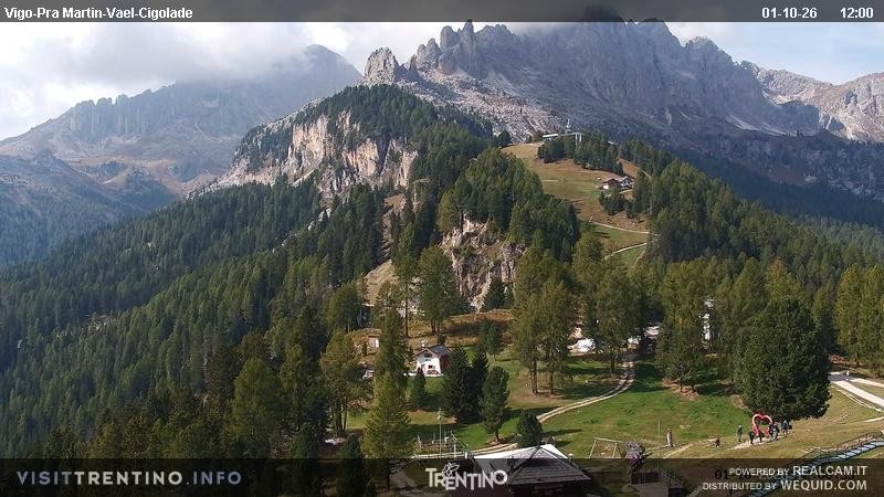 Archiv Foto Webcam Bergstation des Sesselliftes Pian Pecei-Pra Martin