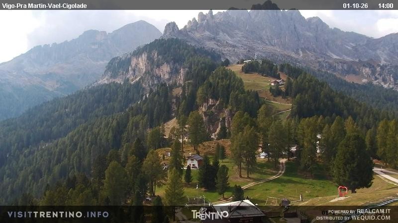 Archiv Foto Webcam Bergstation des Sesselliftes Pian Pecei-Pra Martin