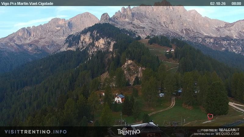 Archiv Foto Webcam Bergstation des Sesselliftes Pian Pecei-Pra Martin