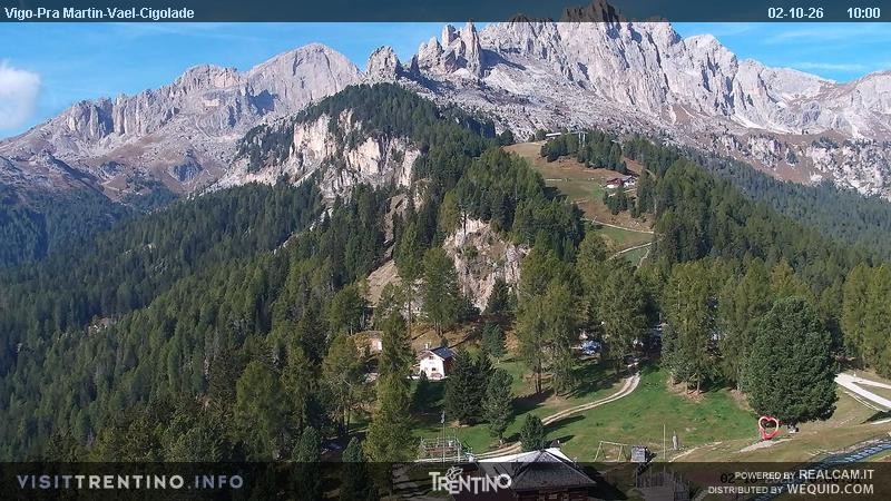 Archiv Foto Webcam Bergstation des Sesselliftes Pian Pecei-Pra Martin