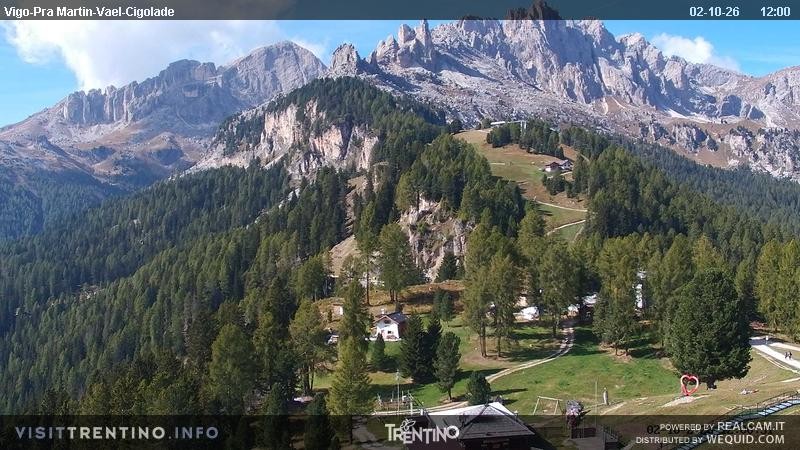 Archiv Foto Webcam Bergstation des Sesselliftes Pian Pecei-Pra Martin
