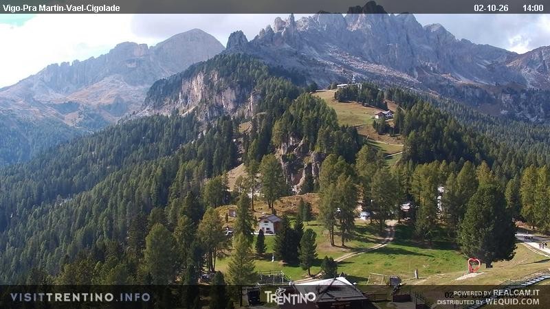 Archiv Foto Webcam Bergstation des Sesselliftes Pian Pecei-Pra Martin
