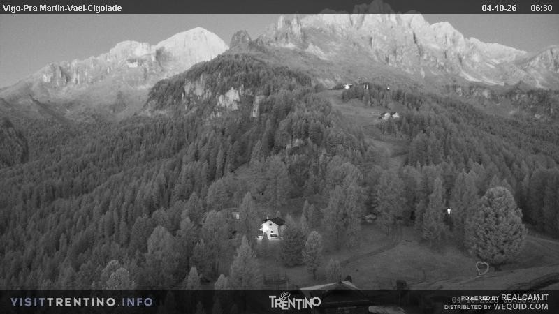 Archiv Foto Webcam Bergstation des Sesselliftes Pian Pecei-Pra Martin