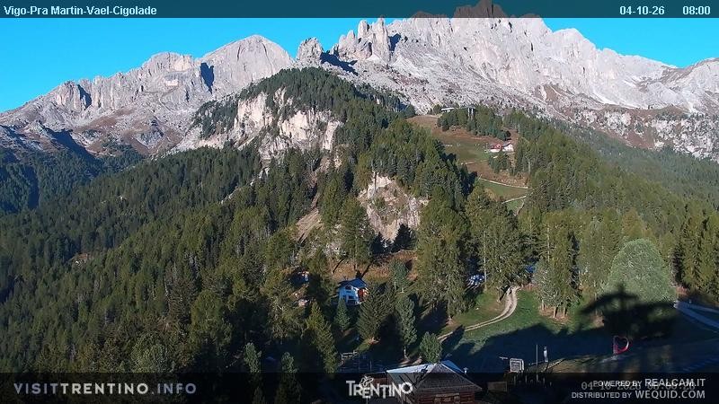 Archiv Foto Webcam Bergstation des Sesselliftes Pian Pecei-Pra Martin