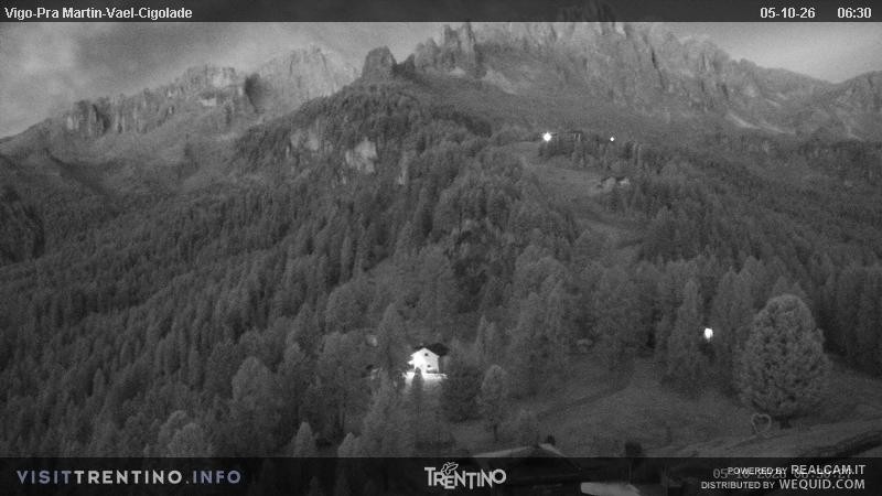 Archiv Foto Webcam Bergstation des Sesselliftes Pian Pecei-Pra Martin