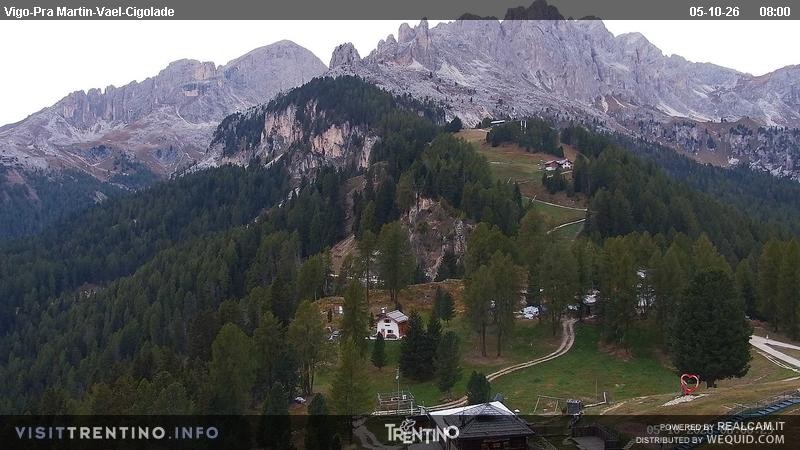 Archiv Foto Webcam Bergstation des Sesselliftes Pian Pecei-Pra Martin