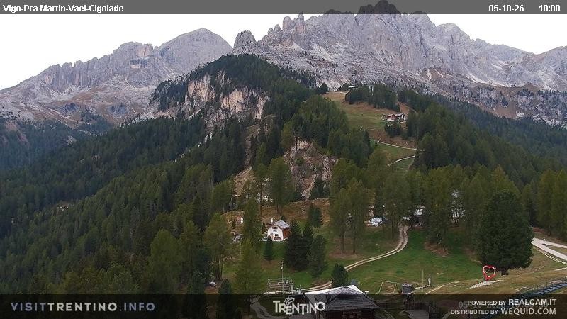 Archiv Foto Webcam Bergstation des Sesselliftes Pian Pecei-Pra Martin