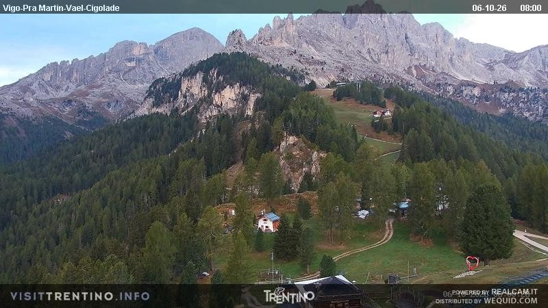 Archiv Foto Webcam Bergstation des Sesselliftes Pian Pecei-Pra Martin