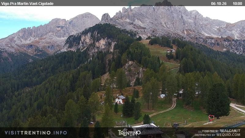 Archiv Foto Webcam Bergstation des Sesselliftes Pian Pecei-Pra Martin