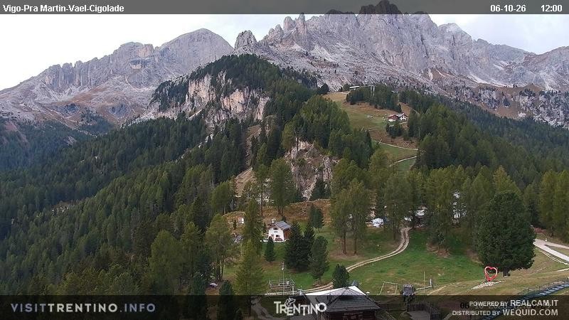 Archiv Foto Webcam Bergstation des Sesselliftes Pian Pecei-Pra Martin