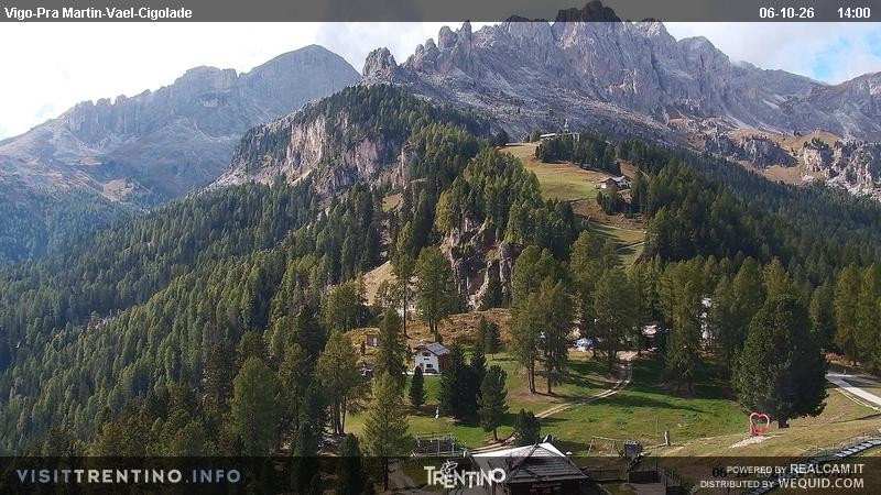 Archiv Foto Webcam Bergstation des Sesselliftes Pian Pecei-Pra Martin