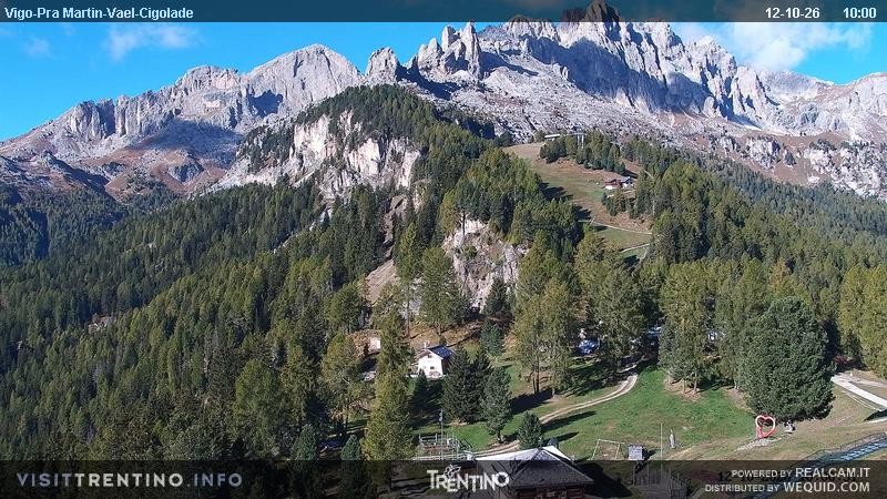 Archiv Foto Webcam Bergstation des Sesselliftes Pian Pecei-Pra Martin