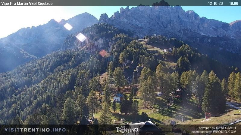 Archiv Foto Webcam Bergstation des Sesselliftes Pian Pecei-Pra Martin