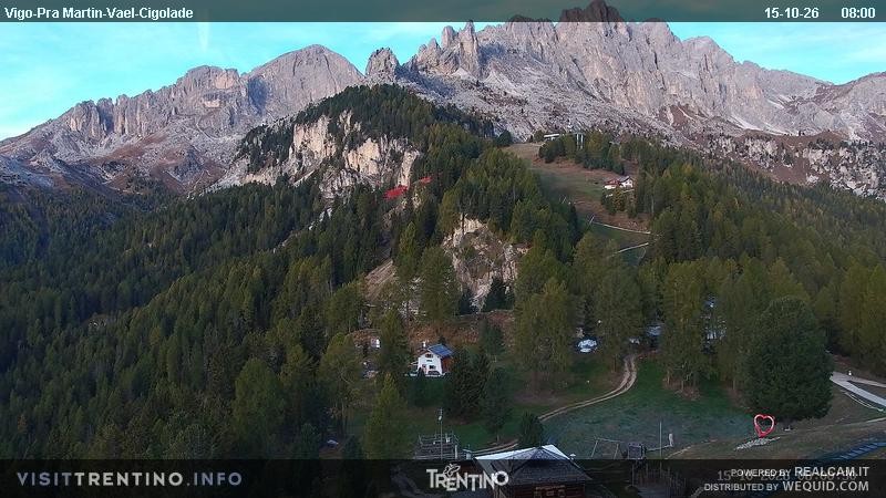 Archiv Foto Webcam Bergstation des Sesselliftes Pian Pecei-Pra Martin
