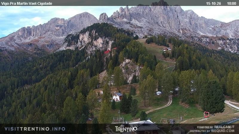 Archiv Foto Webcam Bergstation des Sesselliftes Pian Pecei-Pra Martin