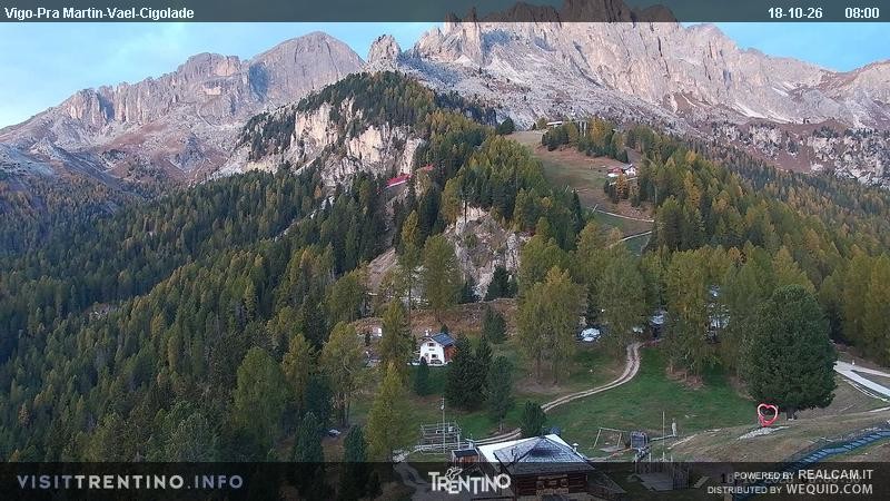 Archiv Foto Webcam Bergstation des Sesselliftes Pian Pecei-Pra Martin